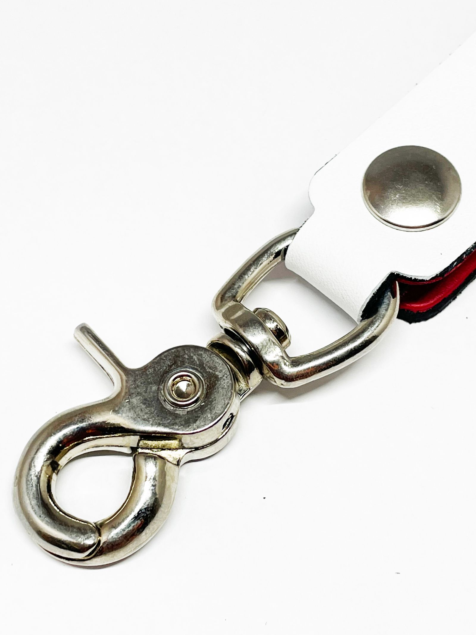 LEWIS LEATHERS BELT LOOP KEYRING Mk2 (WHITE)