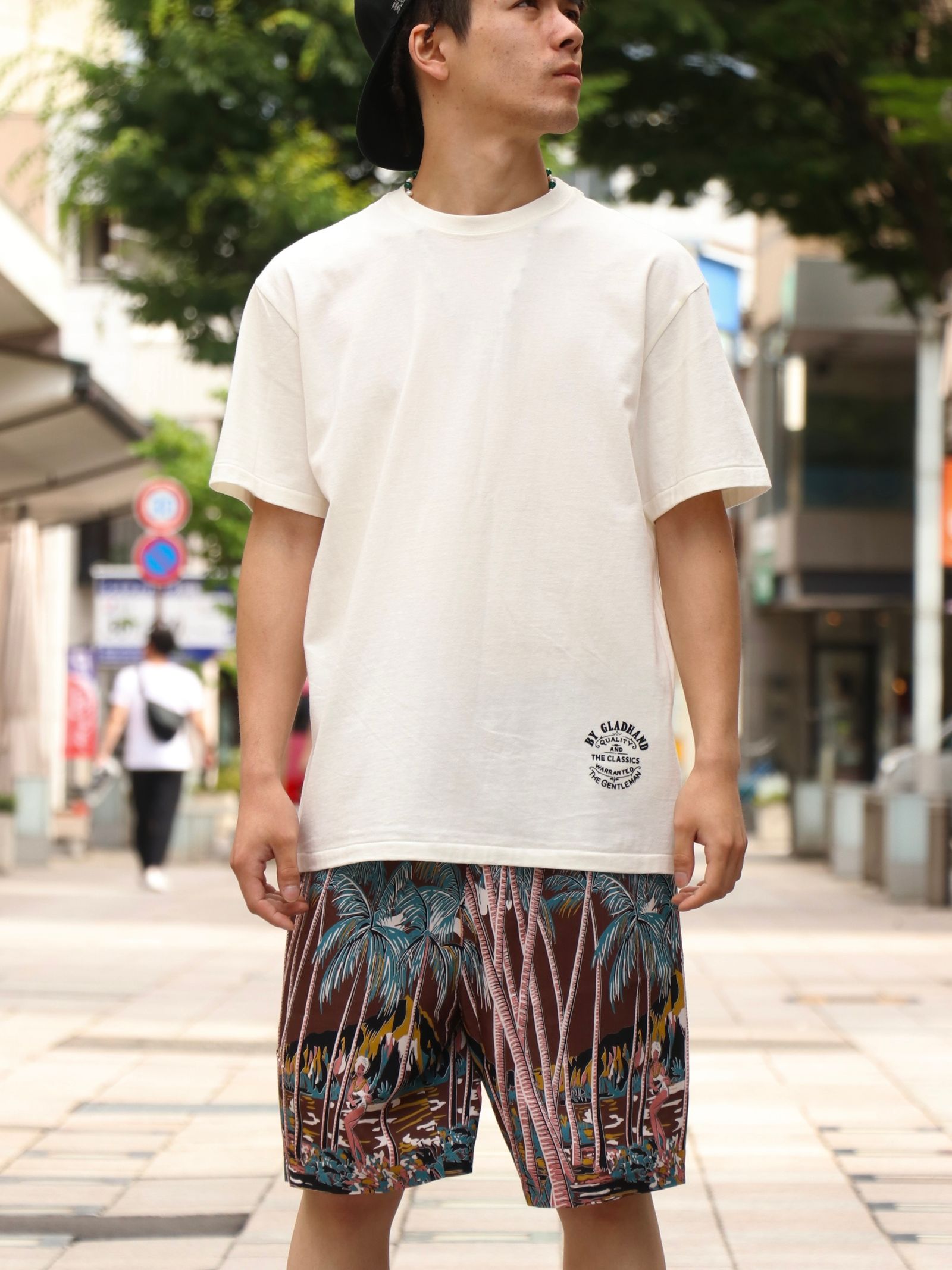 "PALM TREE" SHORTS (BROWN)