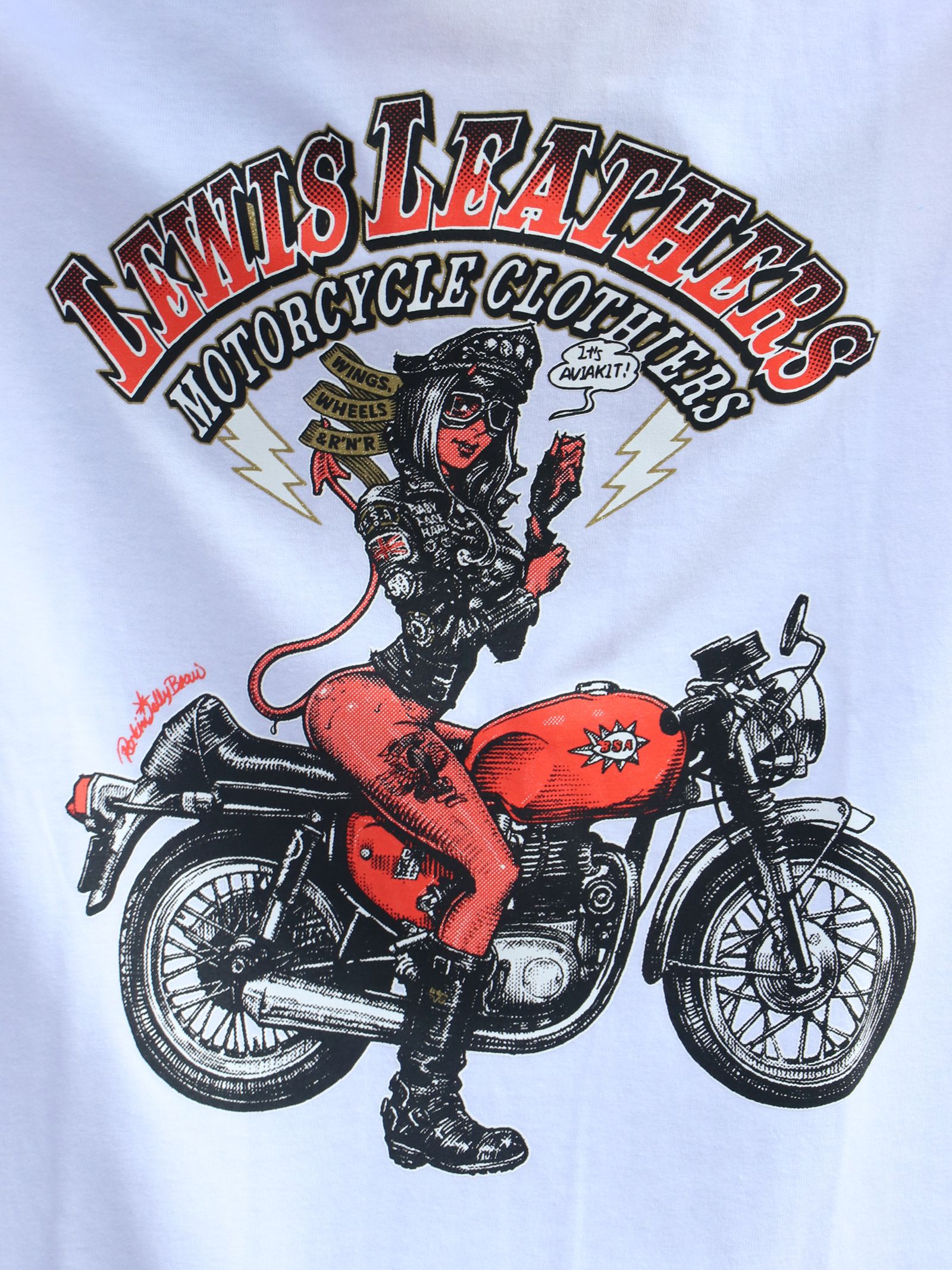 EROSTIKA × LEWIS LEATHERS "vol.1" S/S T-SHIRTS (WHITE)