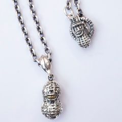 【即日発送可能】TATTOO PEANUTS (SMALL) (SILVERxK10 YELLOWGOLD) + PEANUTS CHAIN 50cm