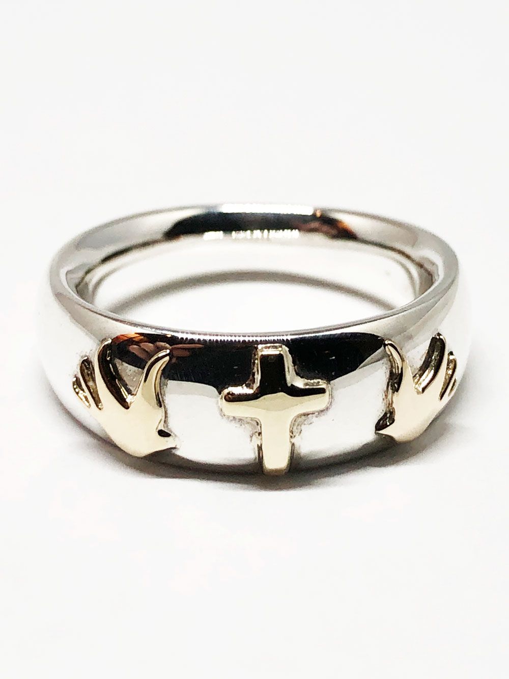 SWALLOW& CROSS RING (SILVER925×K10YG)