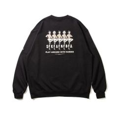 【限定発売】SKANDA LTD.W-NAME CP 9OZ.SWAETSHIRT (BLACK)