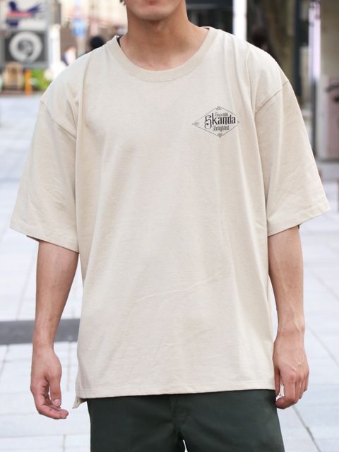 SKANDAオリジナルドラゴンビッグTシャツ (サンド) / SKANDAORIGNAL DRAGON BIG T-SHIRT (SAND)