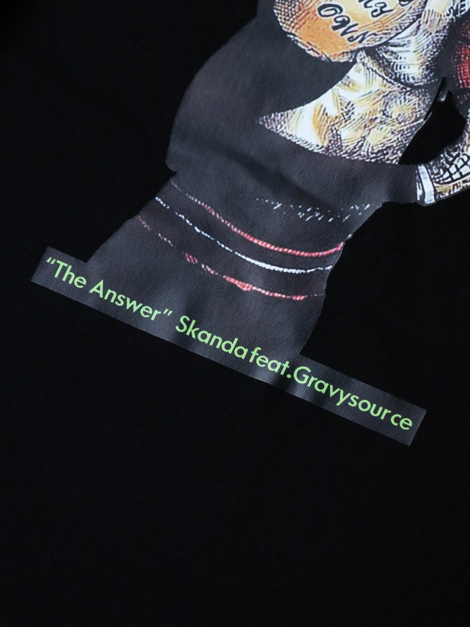 ”SKANDA×GRAVYSOURCE” W-NAME L/S TEE (BLACK)