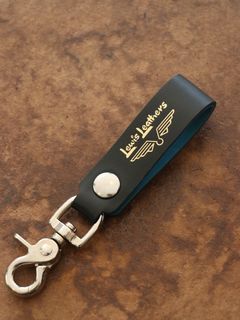 【限定発売】LEWIS LEATHERS BELT LOOP KEYRING MK2 (BLACK×VINTAGE TURQUOISE)