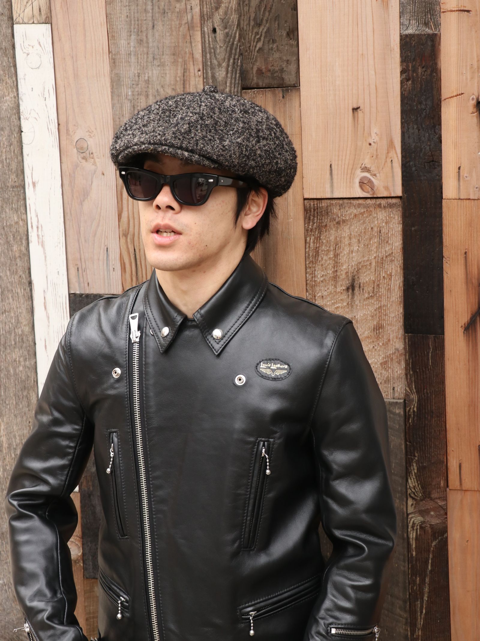 EFFECTOR × LEWIS LEATHERS / AVIAKIT EYEWEAR SILVER HINGES (BLACK LENS)