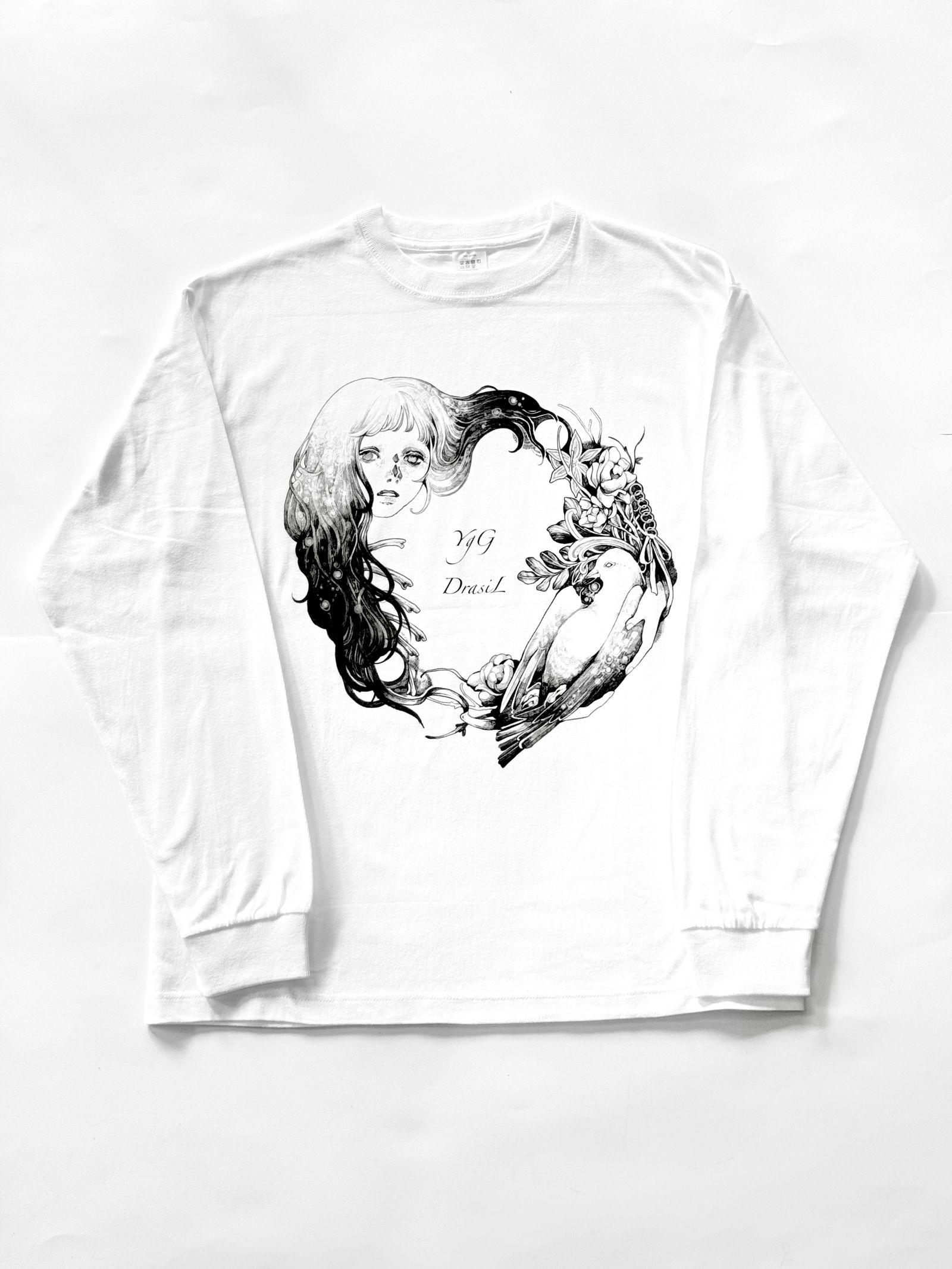 YgG DrasiL L/S TEE DESIGN by YUIKA (WHITE)