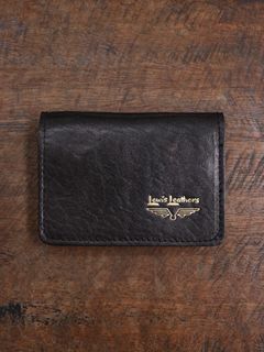 LEWIS LEATHERS CARD CASE (VEGE COW BLACK)