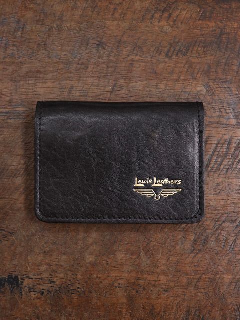 LEWIS LEATHERS CARD CASE (VEGE COW BLACK)