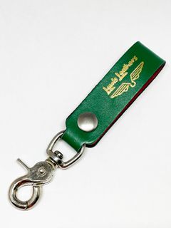 LEWIS LEATHERS BELT LOOP KEYRING Mk2 (GREEN)