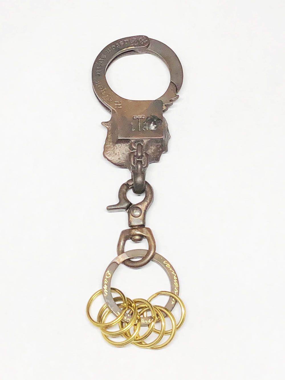 BULL ORIGINAL × galcia BULLDOG KEYHOLDER (BLACK BRASS)