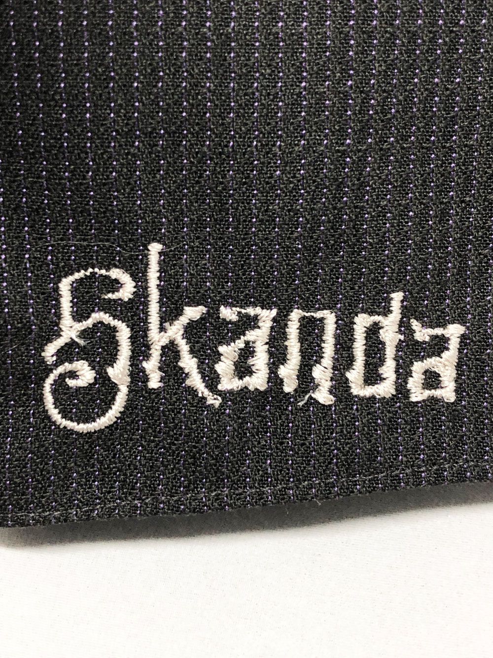 SKANDA× haru*hano 刺繍 マスク (ライトベージュ)