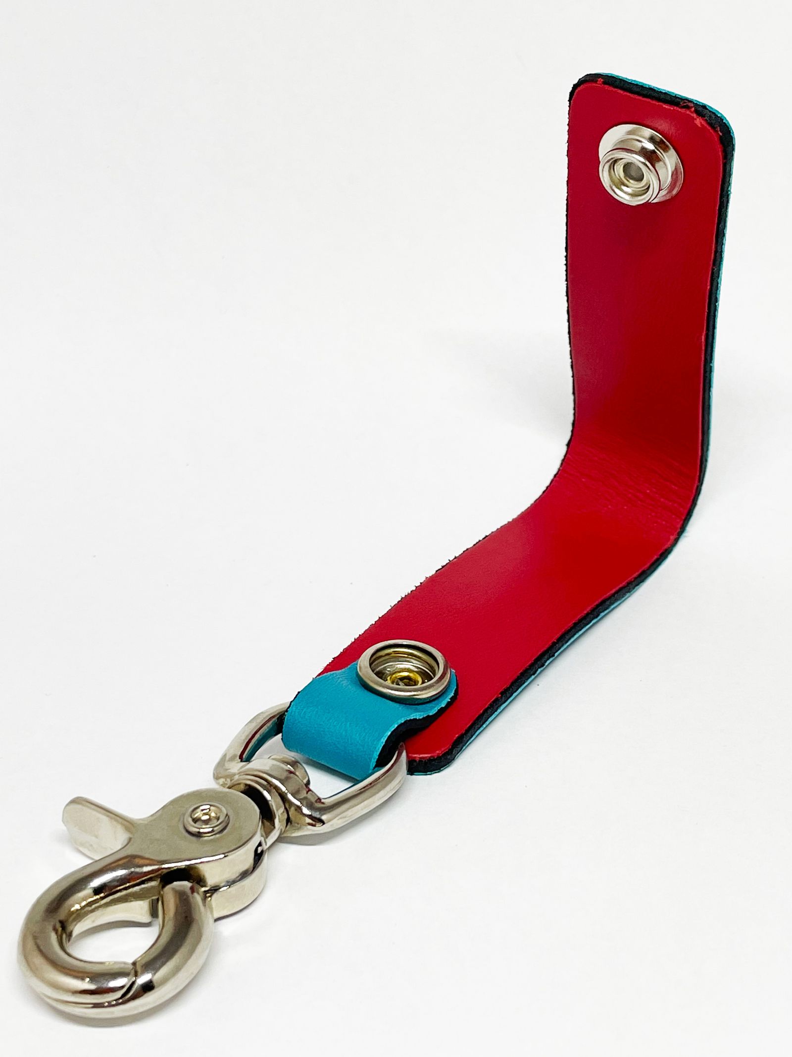 LEWIS LEATHERS BELT LOOP KEYRING Mk2 (TURQUOISE)
