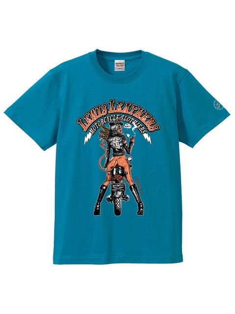 EROSTIKA × LEWIS LEATHERS "vol.2" S/S T-SHIRTS (TURQUOISE BLUE)