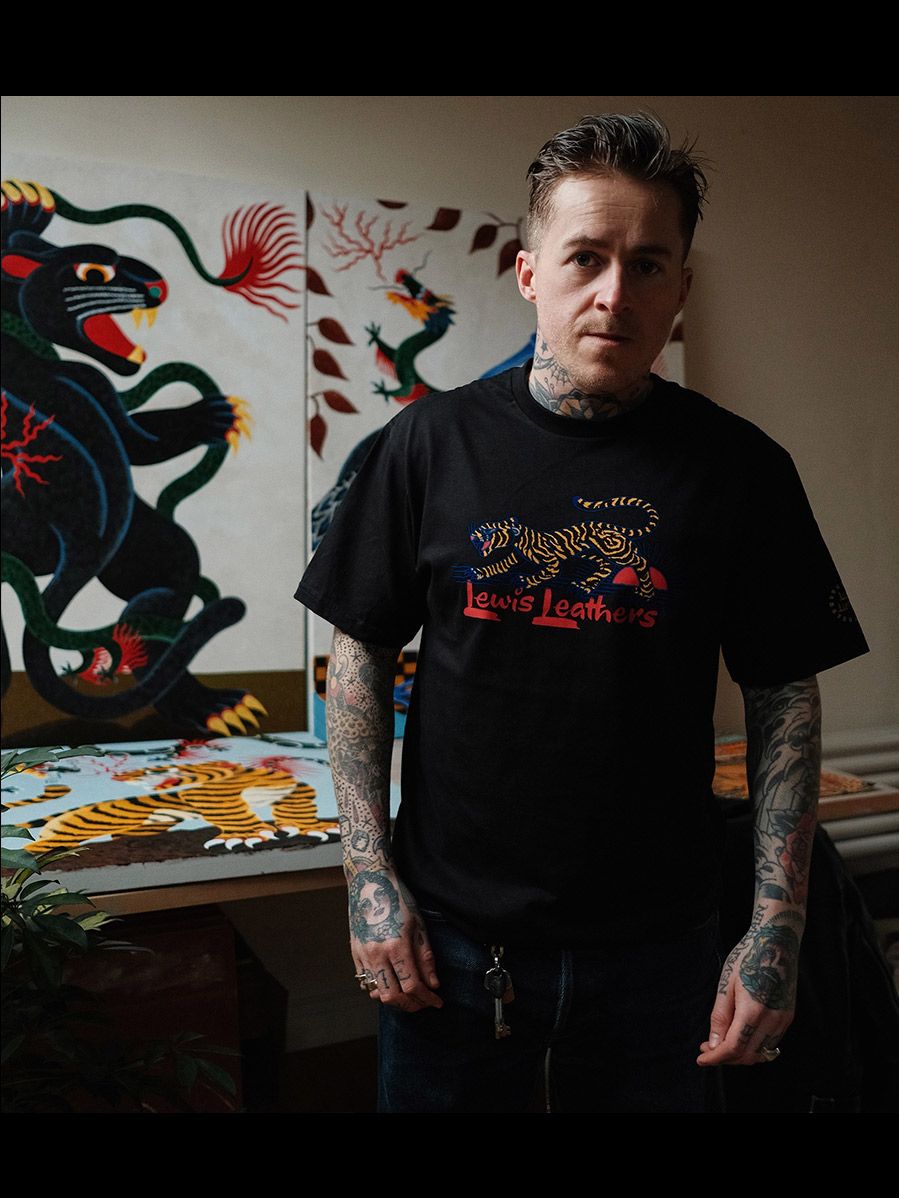 "PROWLING TIGER" T-SHIRTS (BLACK)