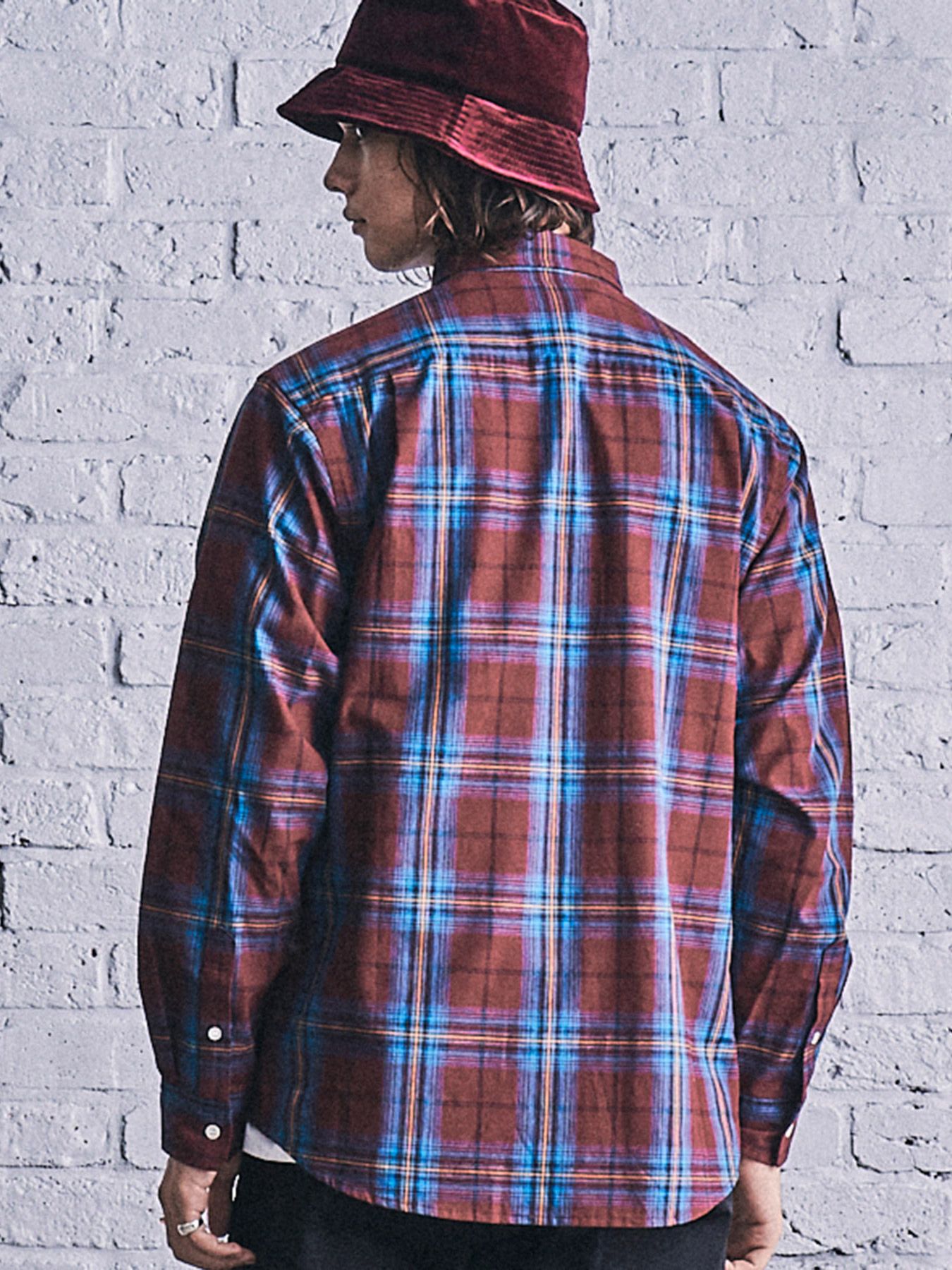 チェック ボタンダウンシャツ / CHECK B.D SHIRT (RED)