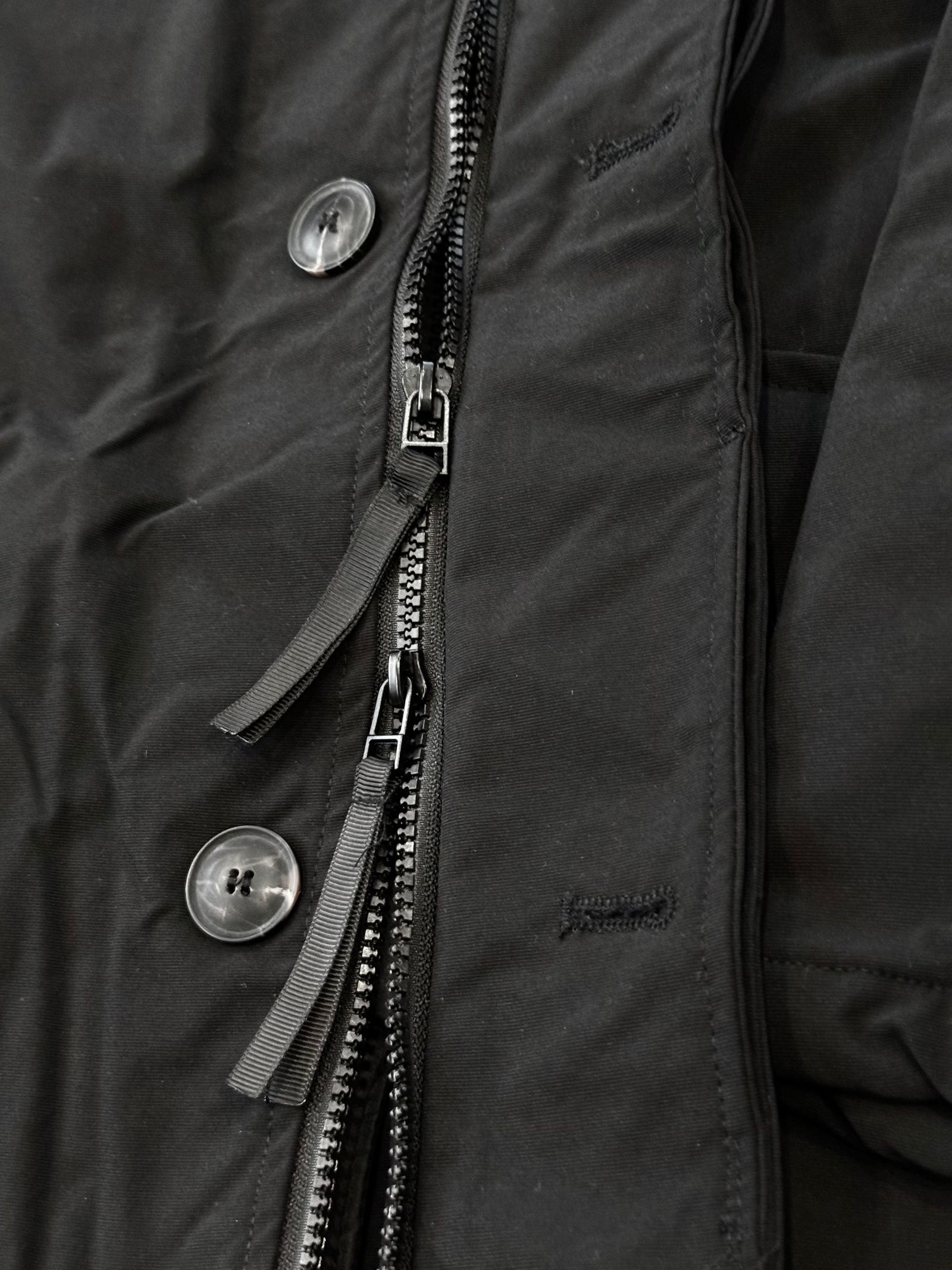 PADDED NYLON MIDDLE COAT / BLACK