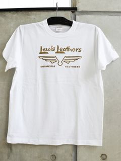 【即日発送可能】LEWIS LEATHERS "GOLD WING" T-SHIRTS (WHITE)