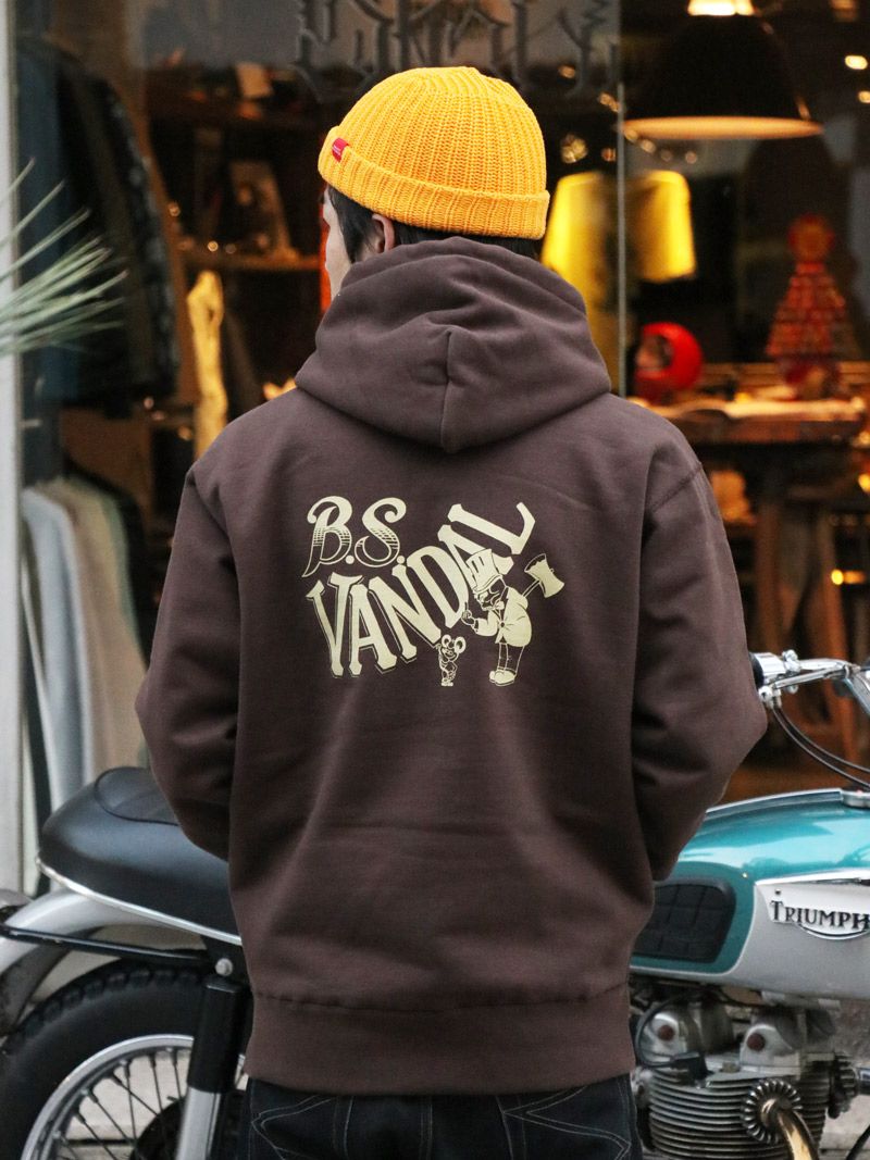 BS VANDAL  ORIGINAL  HEAVY OZ PULLOVER (BROWN)