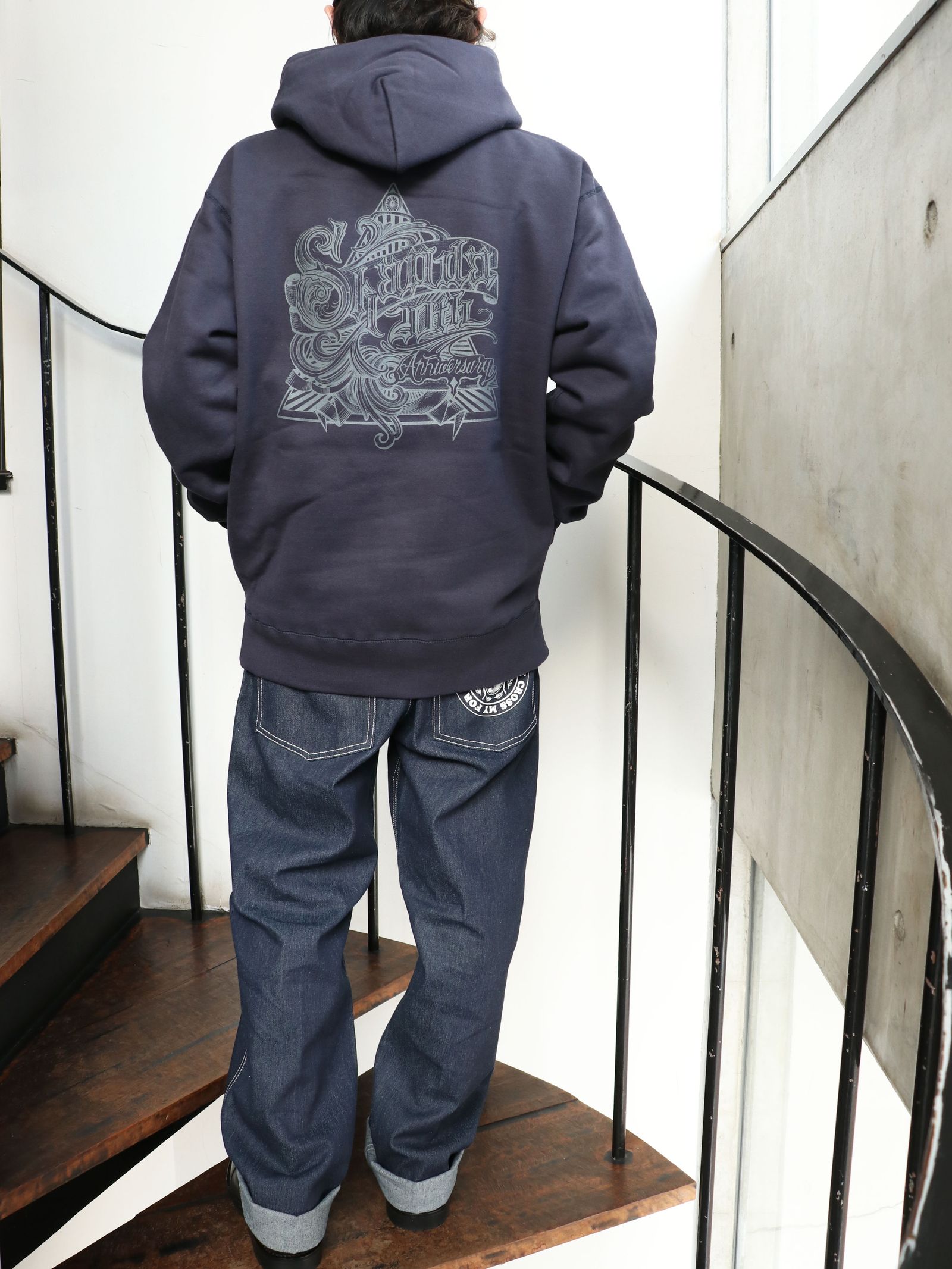 オリジナルヘビーオンスパーカー (ネイビー) / ORIGNAL HEAVY OZ PULLOVER (NAVY)