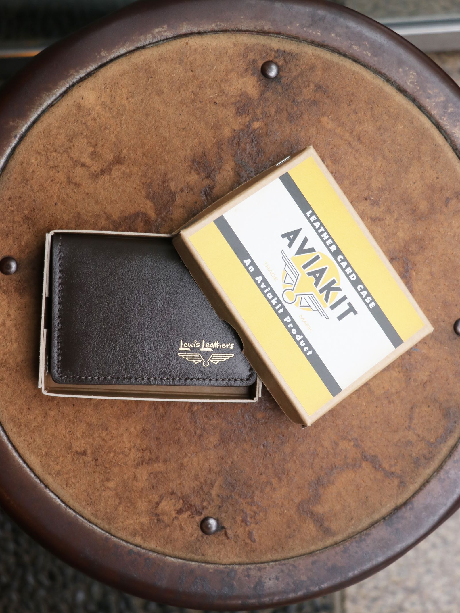 LEWIS LEATHER CARD CASE (BROWN)