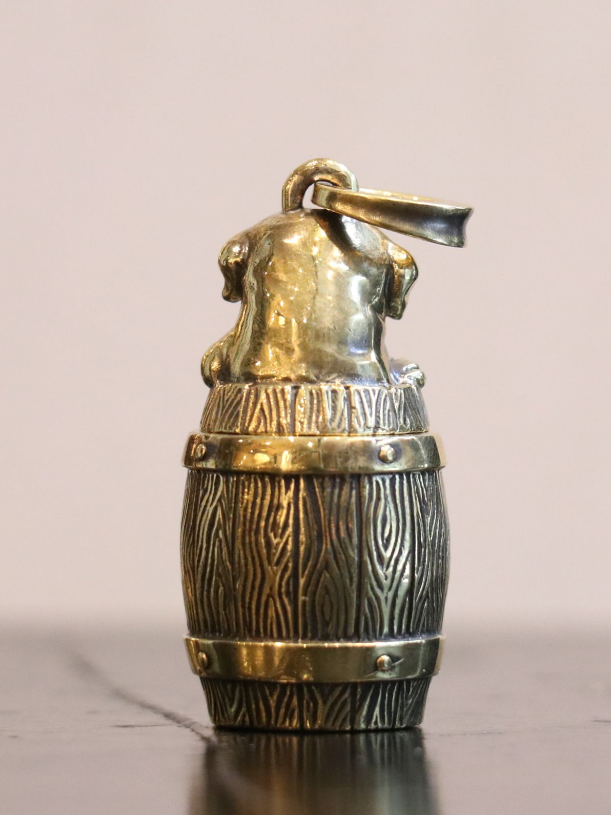BULL BOTTLE (BRASS/STONE)
