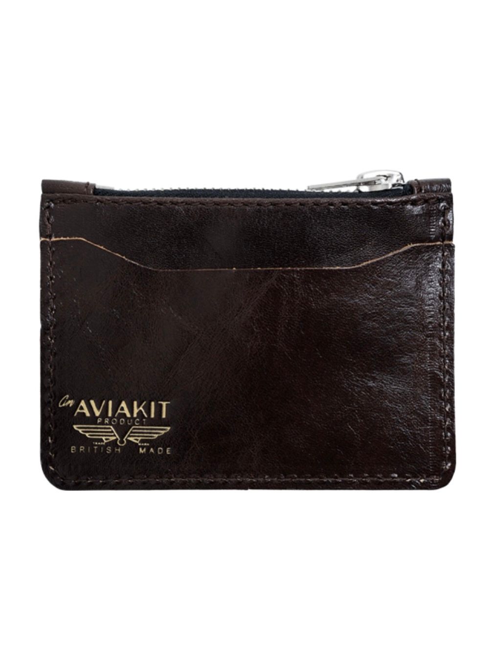 COIN WALLET (BROWN WITH BLACK ZIP)