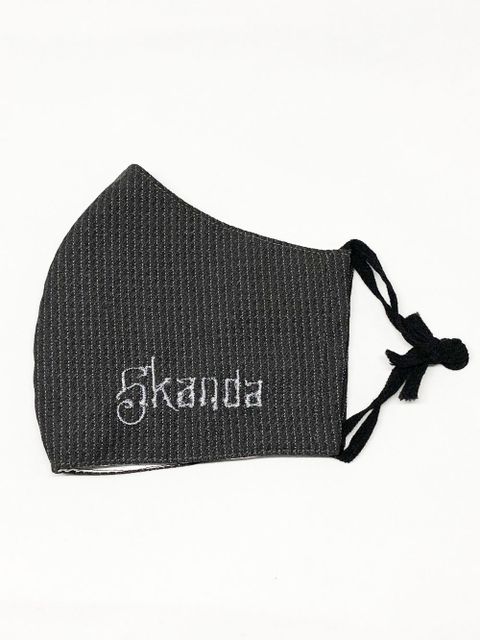 SKANDA× haru*hano 刺繍 マスク (グレー)