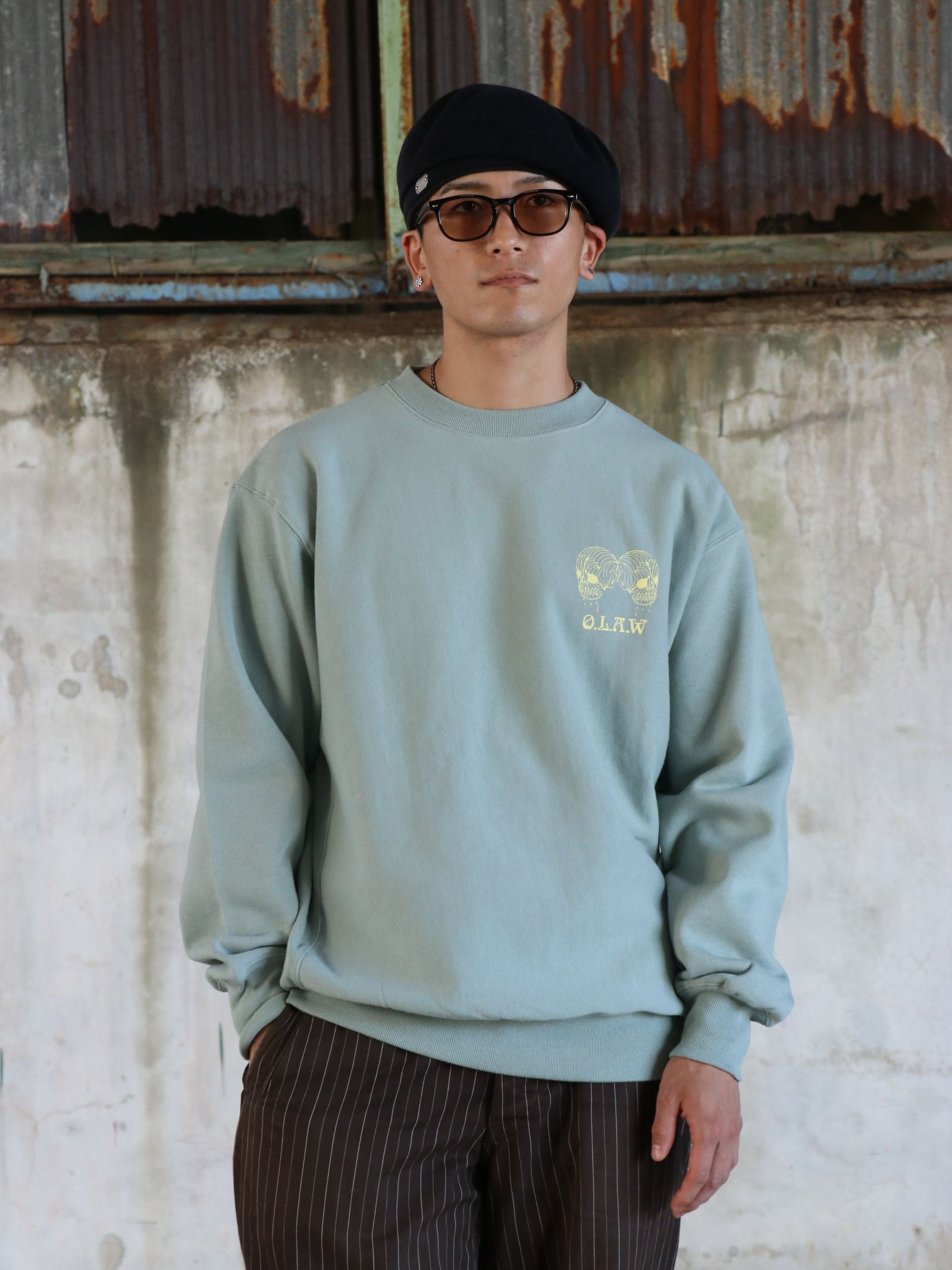 Entourage 12OZ CREW NECK SWEAT (SMOKE GREEN)