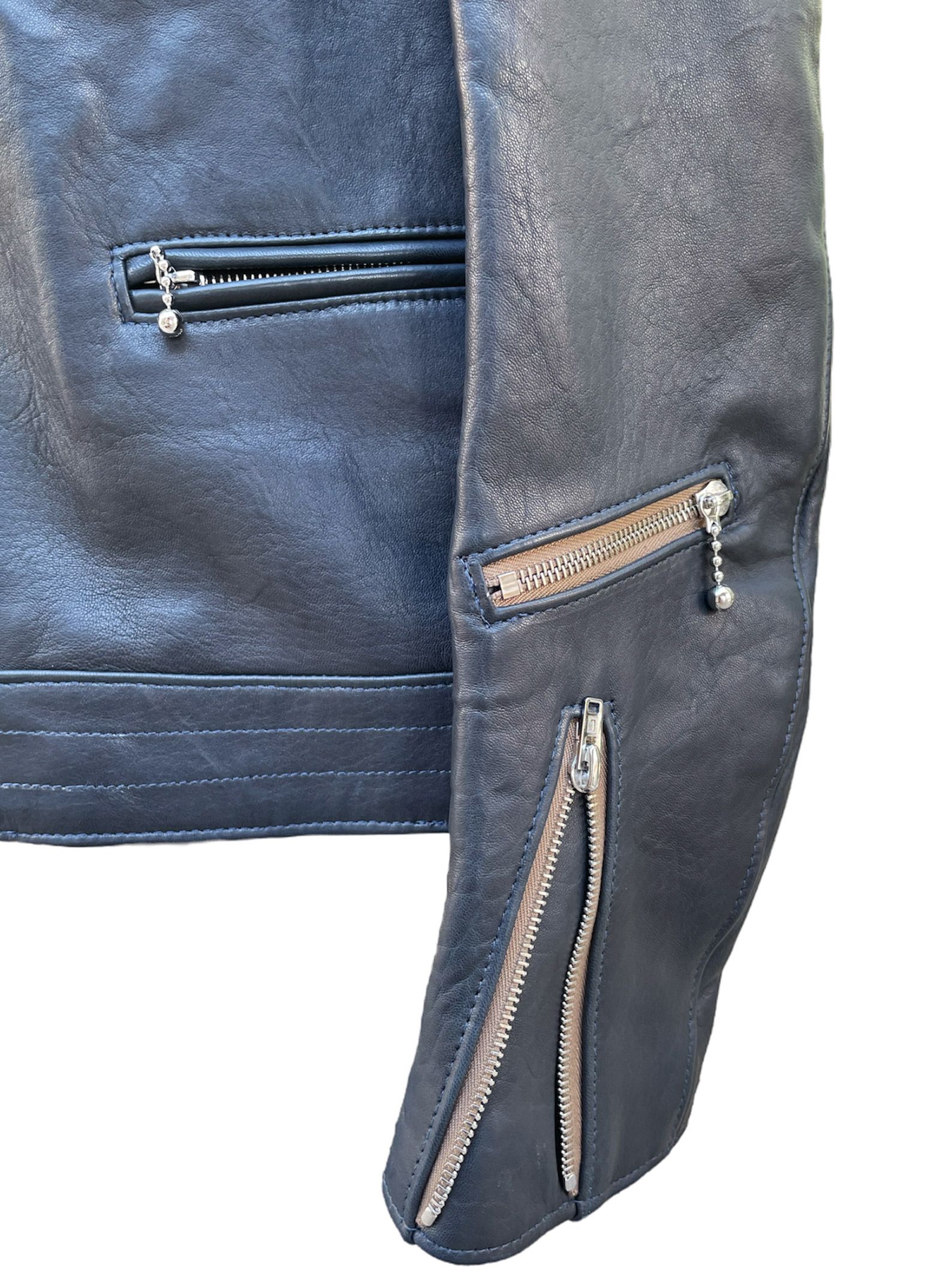 サイクロン441 : シープスキン(ネイビー） | Lewis Leathers