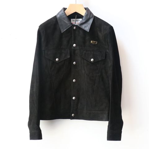【即日発送可能】#988 WESTERN JACKET (BLACK SUEDE) / 38inch
