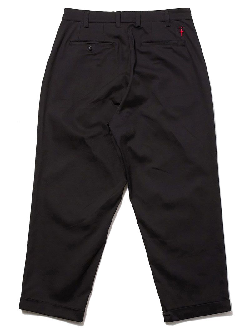 MSML(MUSIC SAVED MY LIFE) - ベンタイル ツータック ワイド チノパンツ (ブラック) / VENTILE TWO TUCK  WIDE CHINO PANTS (BLACK) | SKANDA