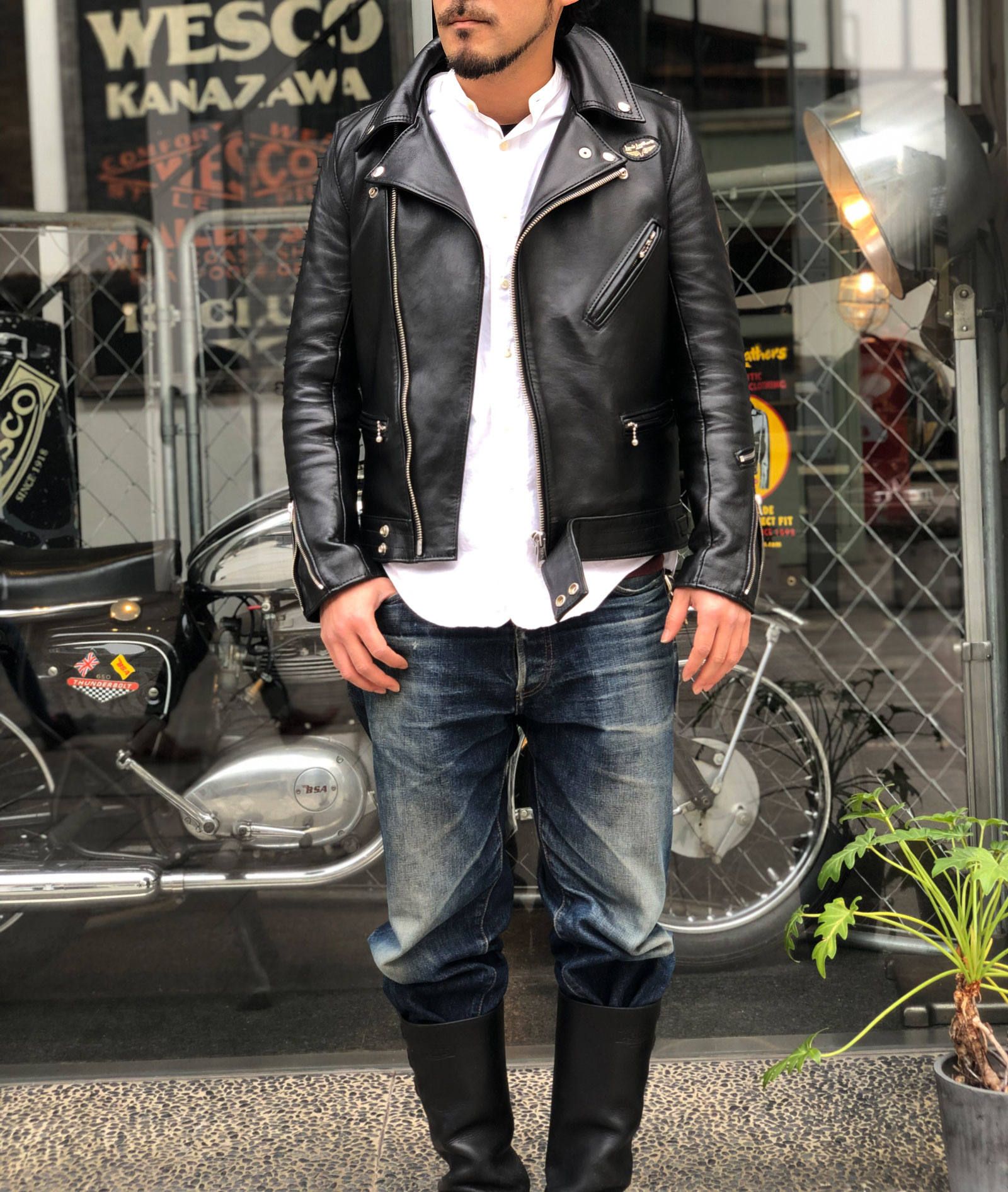 Lewis Leathers ルイスレザーサイクロン ラットランドシープ 42 ...