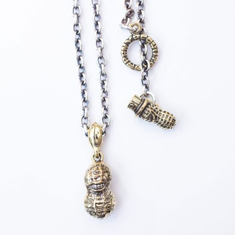 【即日発送可能】TATTOO PEANUTS (SMALL) (BRASSxSILVER) + PEANUTS CHAIN 50cm