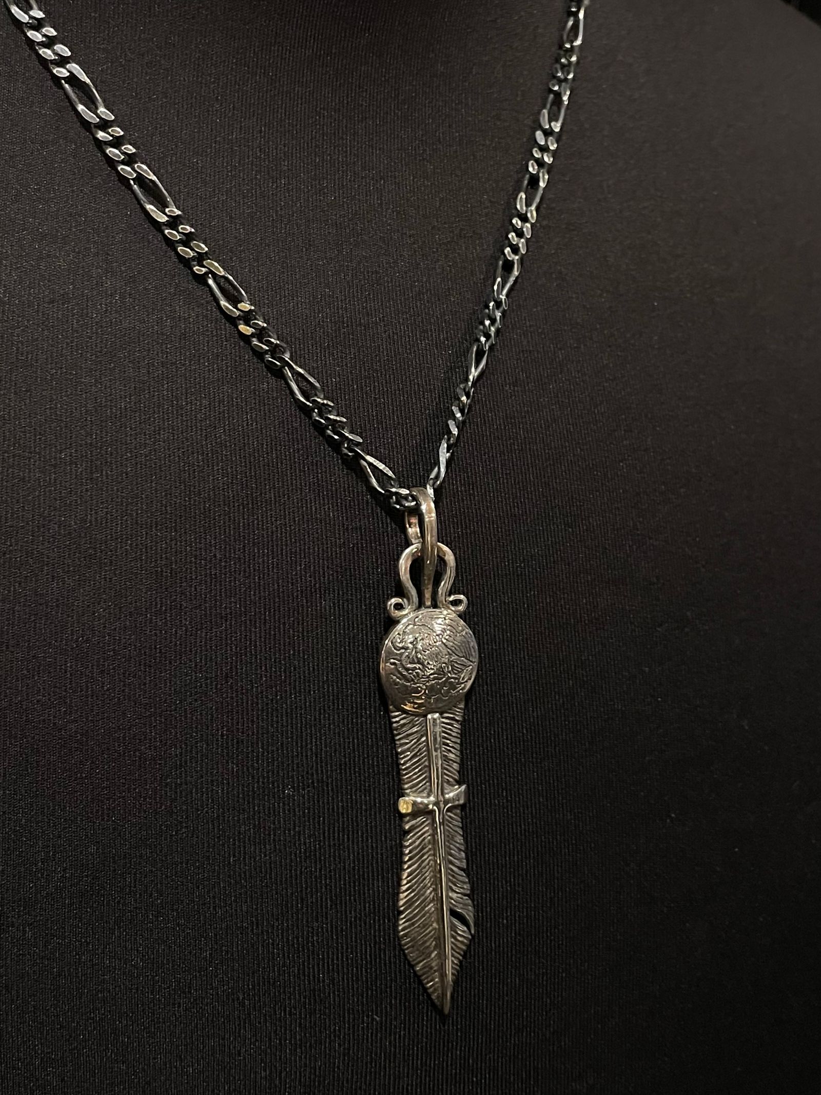 AGUILA MEXICANA FEATHER (LARGE) (SILVER925)