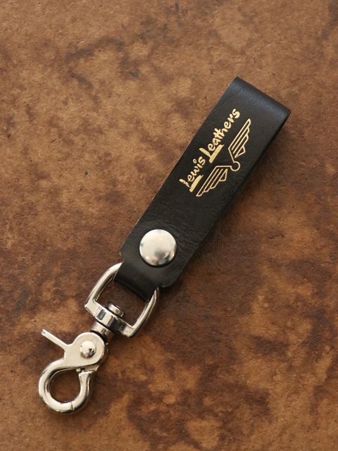 【限定発売】LEWIS LEATHERS BELT LOOP KEYRING MK2 VEGE COW (VEGE GOLD×HORSE BLACK)