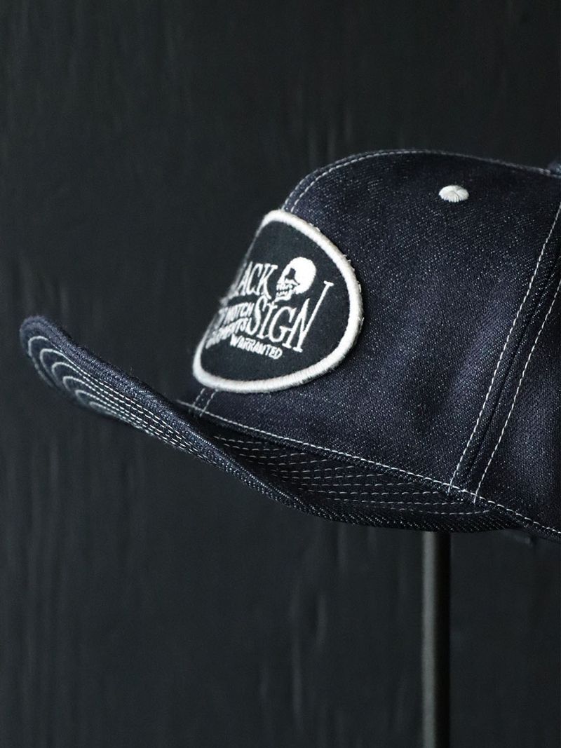 INDIGO DENIM TRUCKER CAP (DARK INDIGO)