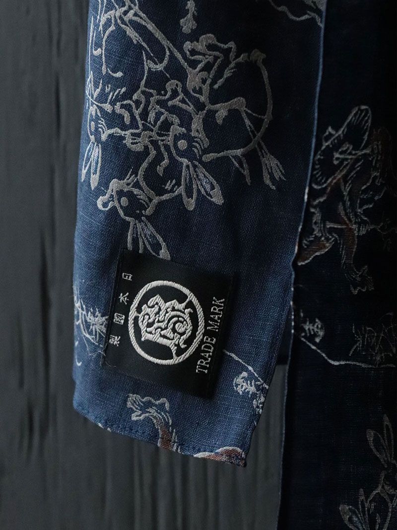 PLAYING ANIMAL” LONG SCARF (MOONLIGHT BLUE)