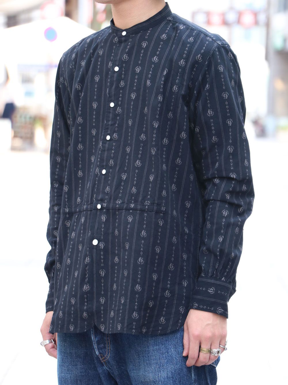 BY GLADHAND - HEARTLAND - L/S BAND COLLAR SHIRTS