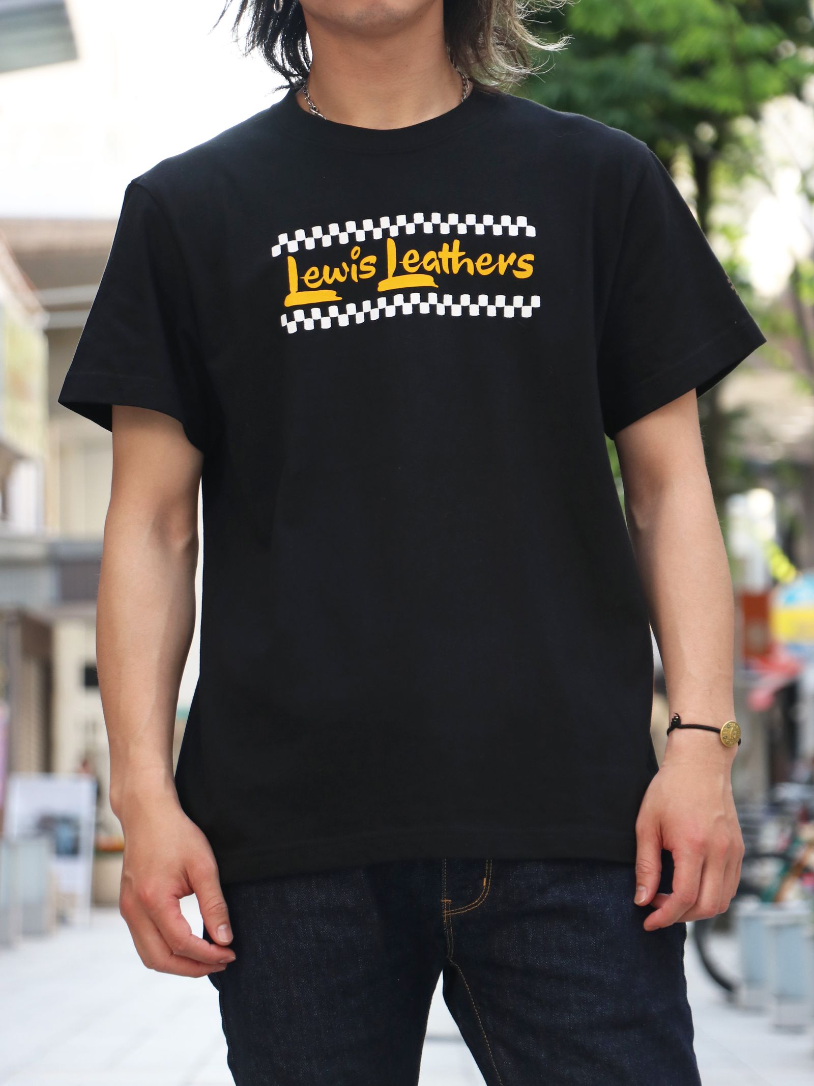 【即日発送可能】CHECKER LOGO T-SHIRTS (BLACK)