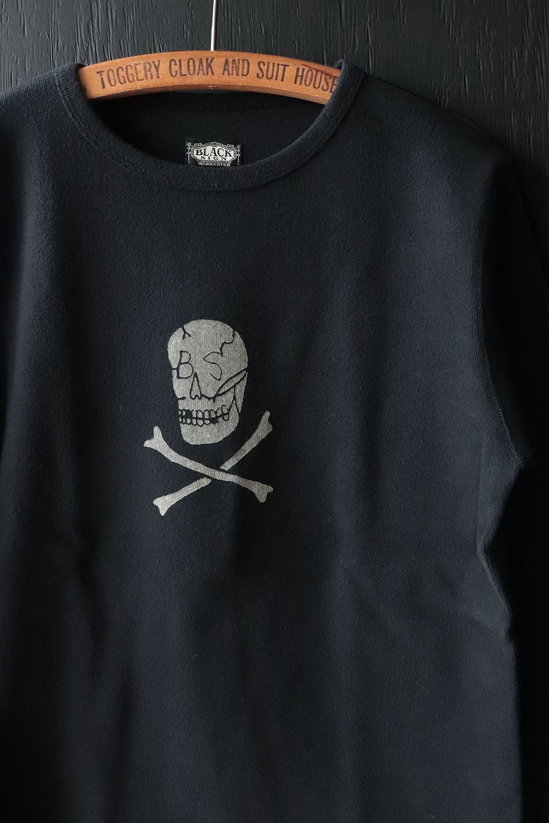 RITUAL SKULL CREW NECK AMISH UNDER WEAR (MIDNIGHT BLACK)