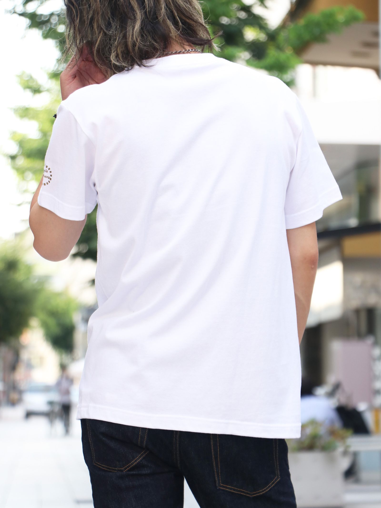【即日発送可能】LEWIS LEATHERS "GOLD WING" T-SHIRTS (WHITE)