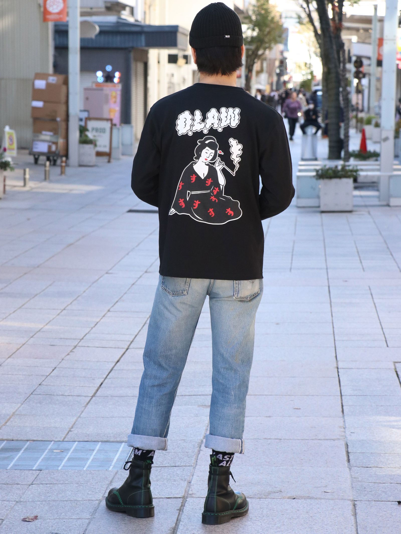 "S"LADY L/S TEE（ブラック）
