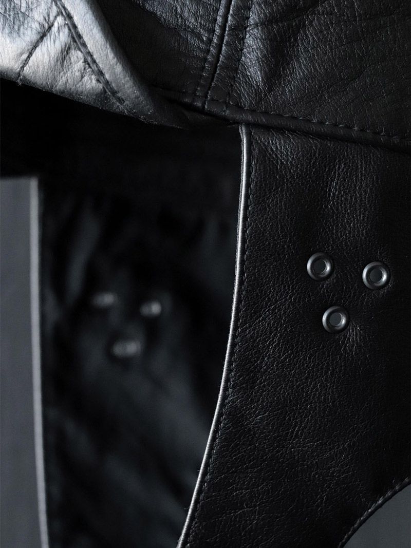 LEATHER AVIATOR CAP (MUD BLACK)