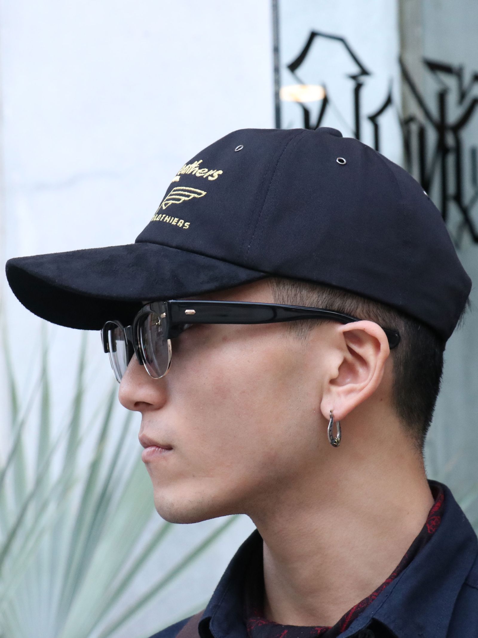 【即日発送可能】LEWIS LEATHERS LOGO CAP (BLACK×GOLD)