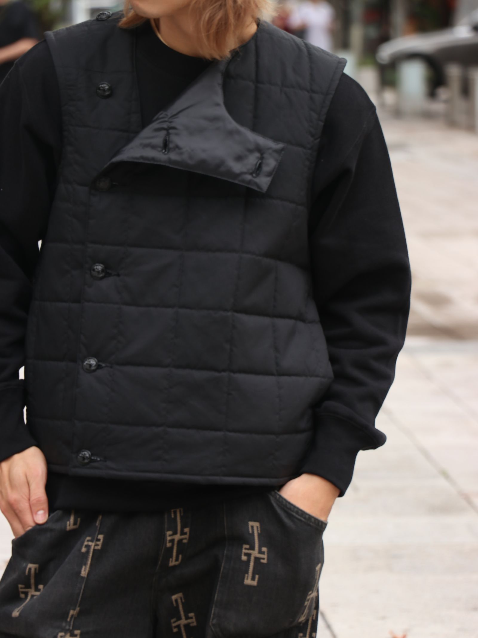 ブラックサイン Waxed Cotton Swindler Warm Vest - ベスト