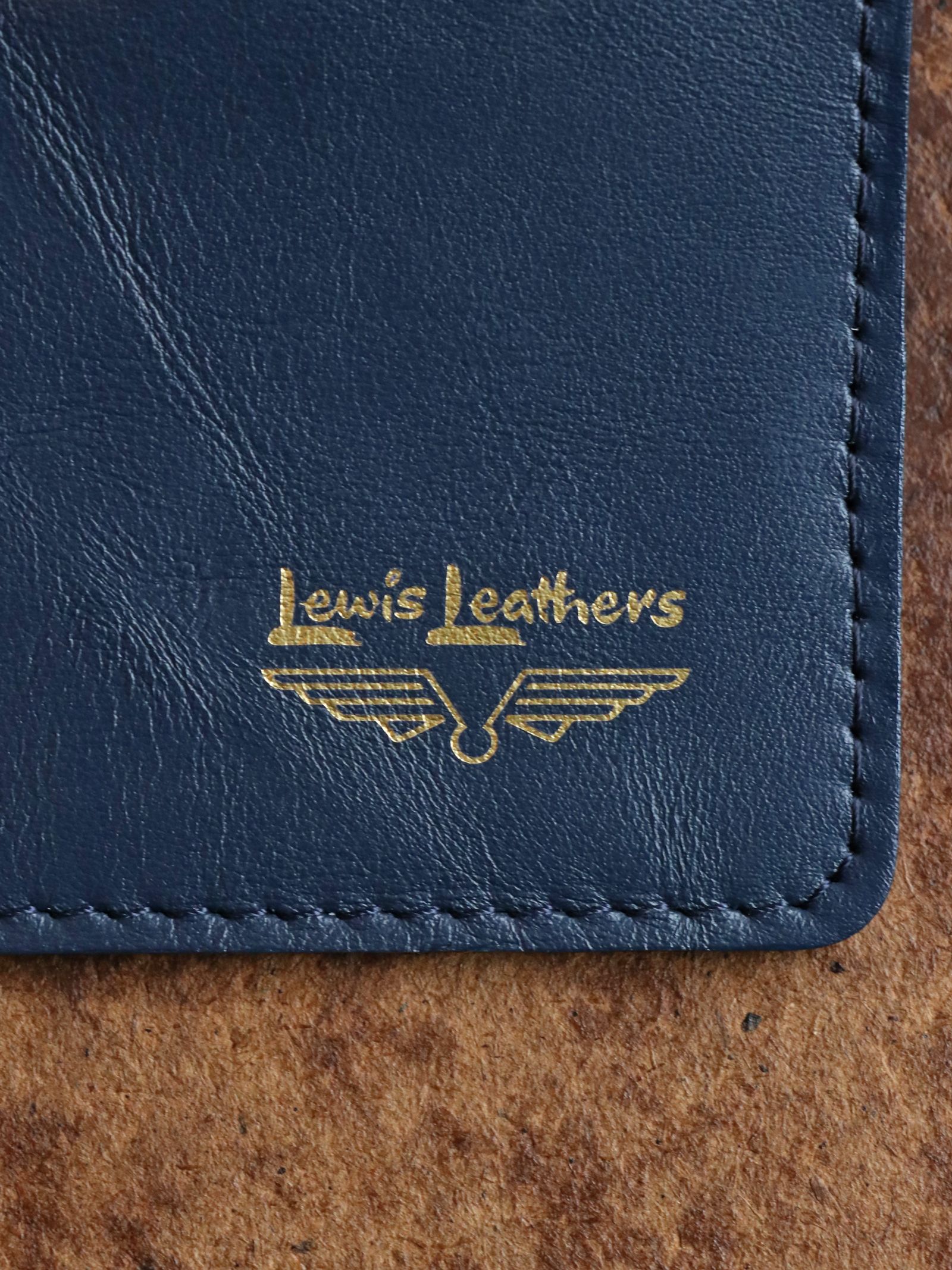 LEWIS LEATHERS CARD CASE (NAVY)