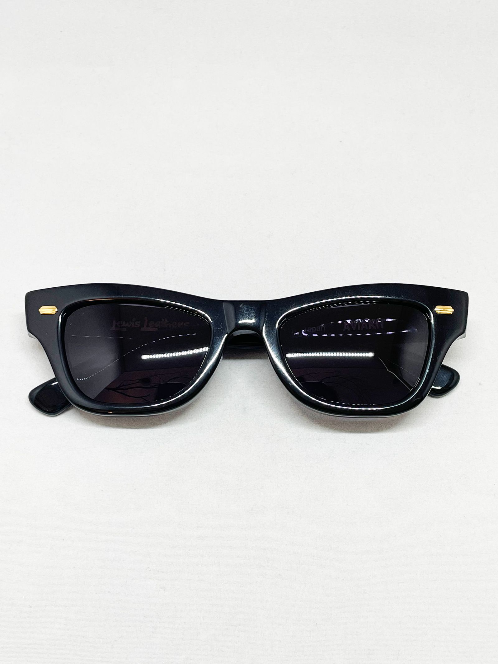 EFFECTOR × LEWIS LEATHERS / AVIAKIT EYEWEAR GOLD HINGES (BLACK LENS)