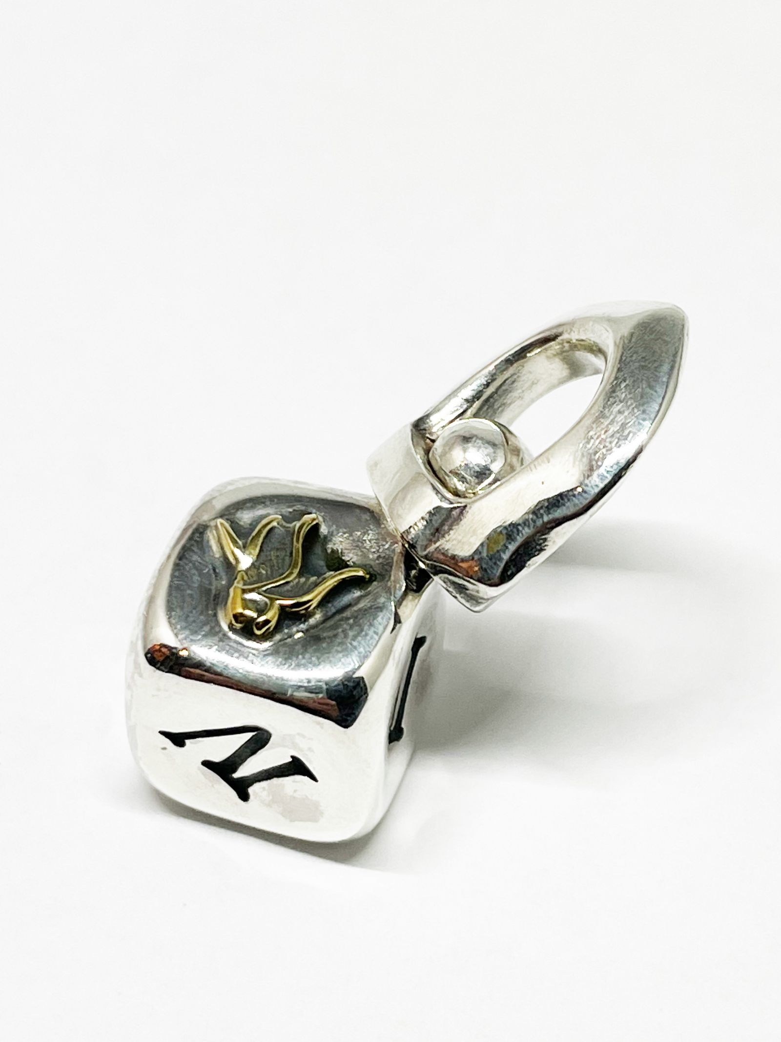 DICE PENDANT "SWALLOW" (SILVER×BRASS)