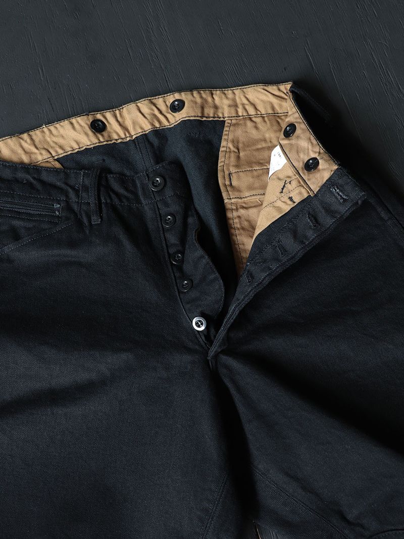 BLACK SIGN - BLACK DENIM SHERIFF BREECHES (DEEP BLACK) | SKANDA